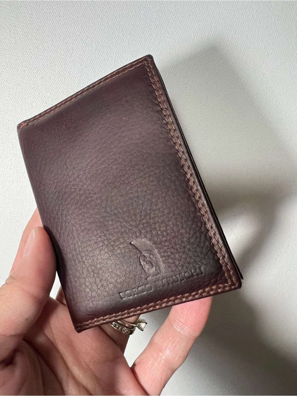 Vintage Borgo Etruschi Vera Pelle Italian Leather Bifold Wallet Dark Burgundy